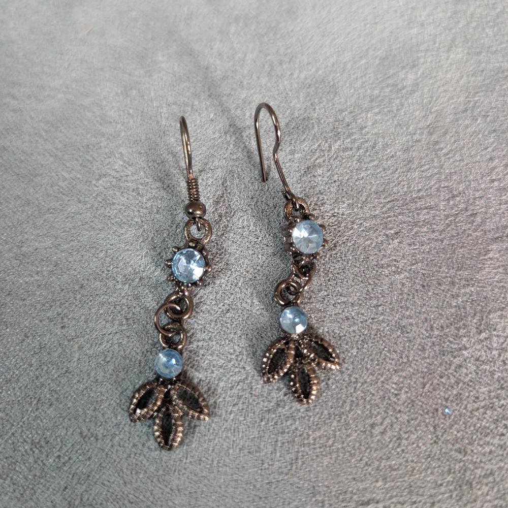 Elegant Silver and Blue Dangle Earrings